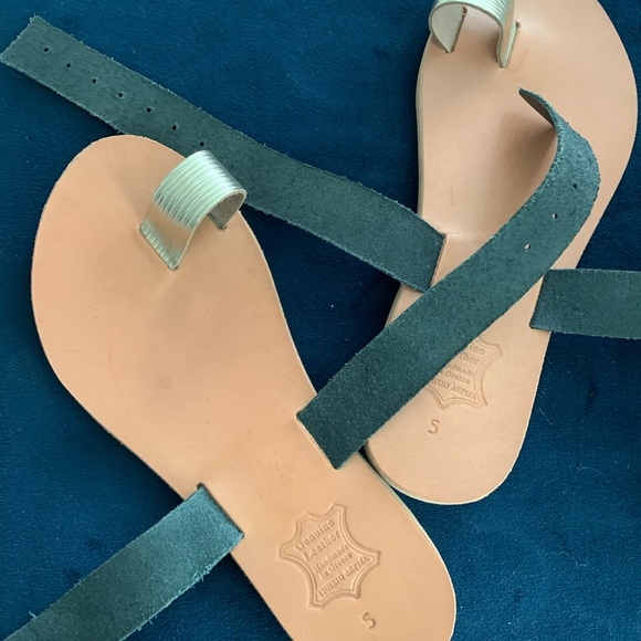 Genuine Leather Sandals (handmade in Greece) NWOT - Picture 2 of 8